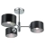 Lampa sufitowa chromowana z trzema czarnymi kloszami 2209/3A 8C z serii SOPHIA - Lampy Elem